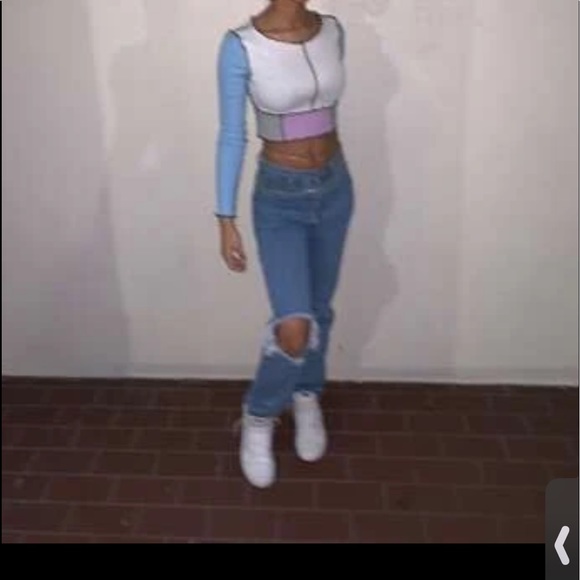 Color patch Crop Top - Picture 5 of 5